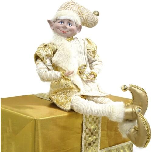 Pair pack 12" - 20" elf doll plush toys holiday party on a shelf Christmas tree decoration family gifts