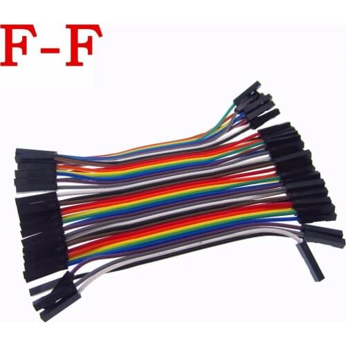 HAILANGNIAO 40pcs/lot 10cm 2.54mm 1pin 1p-1p female to female jumper wire Dupont cable