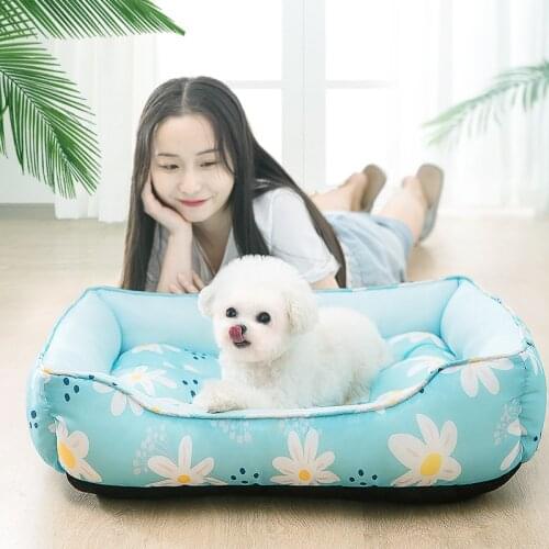 KAWAII Kennel Cat Bed Cooling Summer Pad Mat for Small Medium Dog Cat Teddy Sofa Breathable Pet Couch Puppy Cushion Pet Supplies