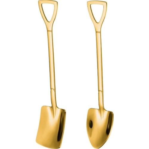 Stainless Steel Shovel Scoop Watermelon Scoop Dessert Ice Cream Mini Spoon Creative Flat Scoop Gift Pack Kitchen Accessories