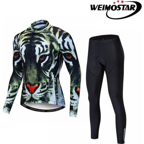 2019 Winter Men Long Sleeve Cycling Clothing Mtb Road Breathable Cycling Jersey Sets Quick Dry Outdoor Sport Bicycle Jersey Wear