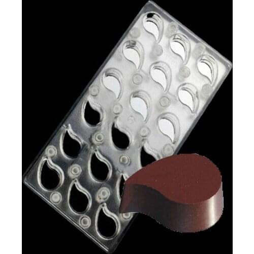 Crescent droplets comma shape Magnetic Plastic DIY PC Chocolate Tools Magnet Polycarbonate pudding jelly transfer baking mold