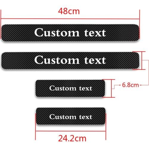 Car Door Sill Protector For Lexus LX Decoration Stickers 4D Carbon Fiber Door Plate Scuff Protection Car Accessories 4Pcs