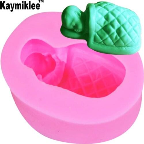 S063 Baby Sleep Silicone Mold Fondant Molds Cake Decorating Tools For Cake,Chocolate,Candy,Sugarcraft,Soap Mold