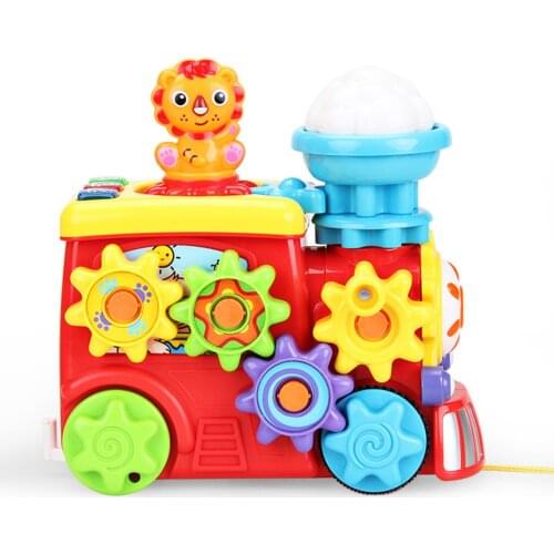 Cartoon Animal Train Gear Splicing DIY Assembly Educational Toy Kids Gift Set Parent-child Interactive Memory Training Game Toys