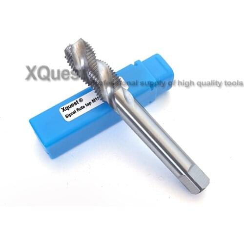 XQuest HSS Machine Right Hand Spiral Flute tap M18 M18X2.5 Fine Thread screw Fluted taps M18X2 M18X1.5 M18X1 thread cut tools