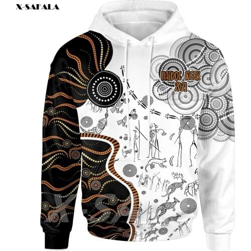 Aboriginal NAIDOC WEEK 2021 Story 3D Printed Hoodie Man Female Zipper Pullover Sweatshirt Hooded Jersey Tracksuits