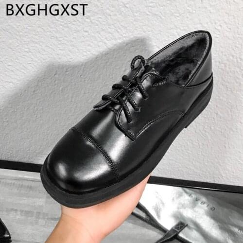 Platform Shoes Women Vintage Black Oxford Shoes For Women 2021 Ladies Harajuku Leather Shoes Women Comfort Tenis Feminino Casual