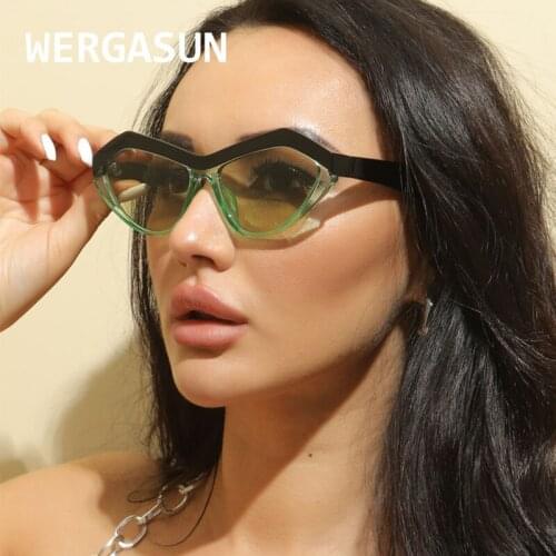 WERGASUN Vintage Luxury Sunglasses Women Classic Cat Eye Sun Glasses Women Retro Gradient Sunglasses Outdoor Lentes De Sol