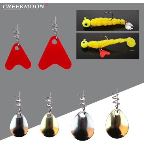 100pcs/Bag Pesca Fising Lure Pin with Sequin or Red Heart Spiral Fishing Bait Steel Fishing Spring Lures of Fishing Accessories