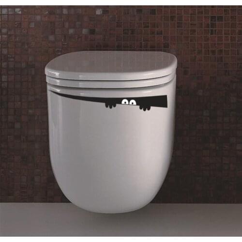 2pcs Toilet Seat Art Decal Bathroom Vinyl Wall Sticker