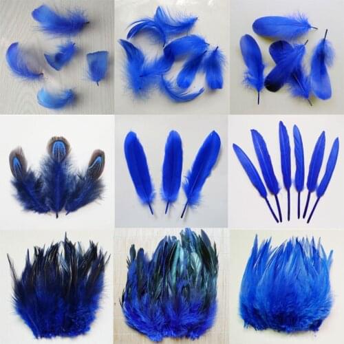 20pcs 11 kinds Red Pheasant tail Chicken feathers Goose Rooster Plume Party Accessories for DIY Craft decoration Ostrich feather