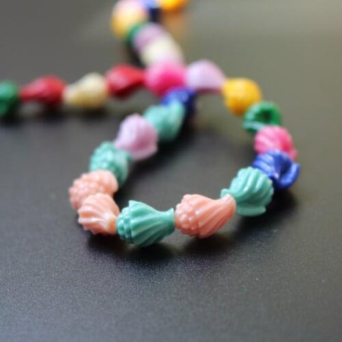 20 pieces/lot) Artificial Coral Colorful Conch beads Cabochon Fashion Beads Mix color for Jewelry making
