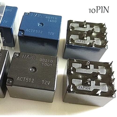 5PCS ACT512 12V 10PIN 20A DC12V ACTP512 Automobile Relays J518