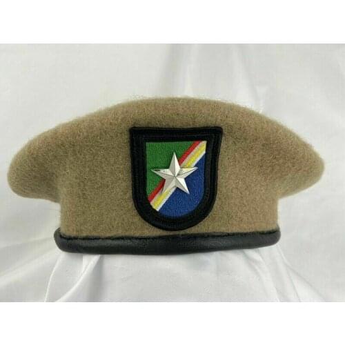 Us Army Ranger Regiment Wool Beret Khaki 1star Brigadier General Rank Hat armyshop2008