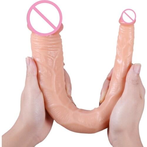 Anal Vaginal Double Dildos for Lesbian Sex Toys Adult Dildo Realistic Penis Erotic Sex Shop