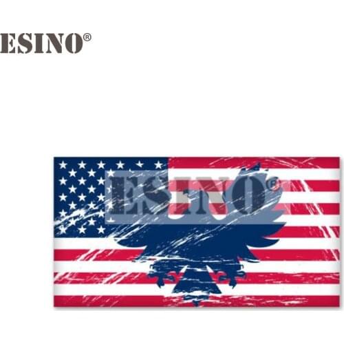 Car Styling Creative US America Flag Flying Hawk Decal Cartoon PVC Waterproof Car Body Sticker Pattern Vinyl