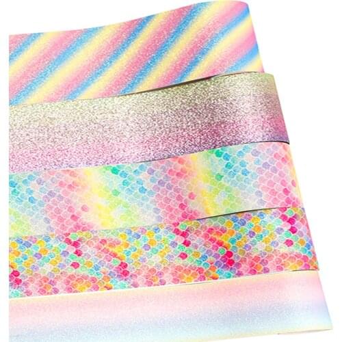 Glitter Sequin Ribbon Grosgrain Rainbow Gradient Color Webbing Holiday Decoration Hand Sewing Materials DIY Crafts Supplies 2Ys