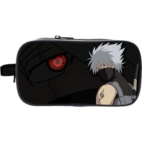 Japan Anime Pencil Case Boys Pen Box Double Zipper Pencil Case Gift Girl Cosmetic Case Storage Bag School Supplies