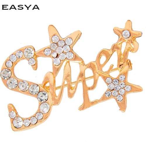 EASYA Brooches Letter On Clothes