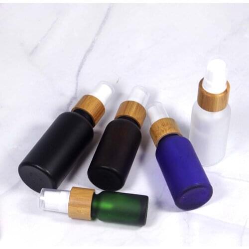 10ml 15ml 20ml 30ml 50ml 100ml Wood Grain Bamboo Cap Spray Pump Bottle Cosmetic Herbal Hydrosol Filling Container Packaging