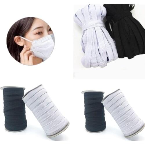 Wholesale 3MM/5MM/7MM White/black thin round Elastic Bands Elastic rope wedding Garment elastic tape for DIY sewing accessories
