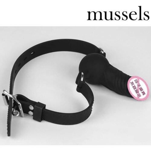 Mussles Sex Games Mouth Ball Real Penis Huge Dildo Mouth Gag Sex Toys Mouth Plug Oral Bondage Fetish Men Big Penis Ball Sex Toys