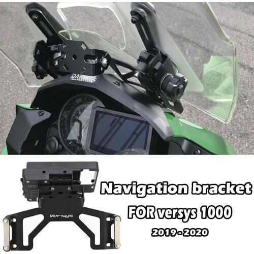 Motorcycle Accessories Mobile Phone Stand For Kawasaki Holder Phone GPS Plate Navigation Bracket For Versys 650/1000 2015 - 2017