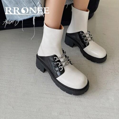 The new 2021 British style ankle boot platform for womens boots INS cool
