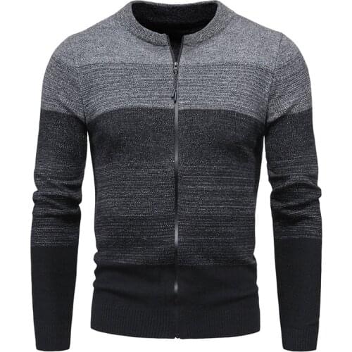New Mens Cardigan Sweater Slim Fit Knitted Wool Sweaters Men Zipper Casual Sweatercoats Male Knitwear Tops Outerwear