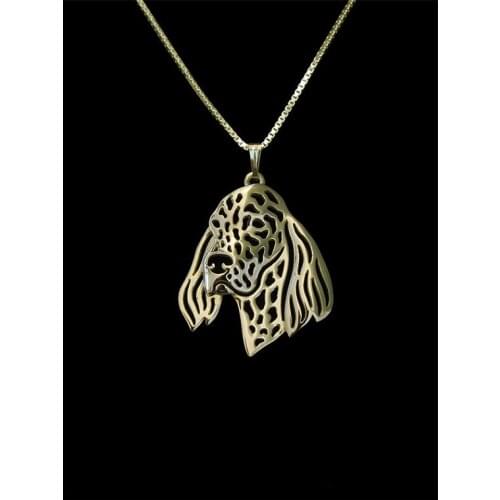 New Unique Romantic Gold Silver Color English Setter Pendant Necklace Hunger Games Necklace Women Best Friend Choker