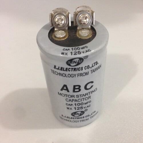 100uF 100MFD 125V AC Motor Starting Run Capacitor Gray