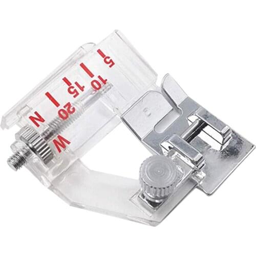 Adjustable Sewing Presser Bias Tape Binding Foot Snap On For Brother Janome Sewing Machine Accessories Tools Dropshipping