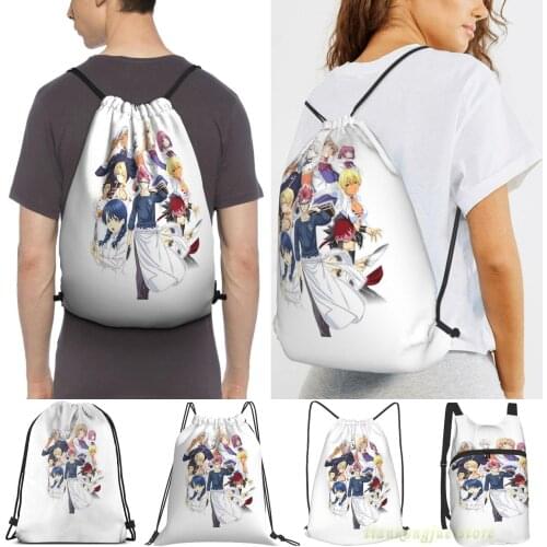 Shokugeki No Souma Group Women Drawstring Sackpack Gym Bags Men Outdoor Travel Backpacks For Training Fitness Swimming Bag