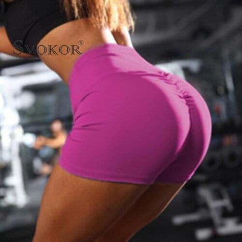 SVOKOR High Waisted Quick Drying Sports Shorts High Elastic Yoga Shorts Fitness Leggings Summer Sports Pants New