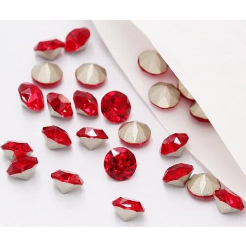 4mm Round Rivoli Rhinestones Glue On Nails Pointback Rhinestones Glass Strass AB Color 8mm Round Shape Crystal Stones