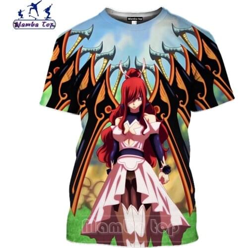 Mamba top 3D Fairy Tail T Shirt Cute Happy Mens T-shirts Pretty Anime Girl Tshirt Punk Men Women Tees Camping Unisex Sportswear