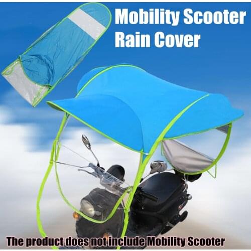 Electric Car Umbrellas Thick Folding Sunscreen Wind Battery Car Motorcycle Scooters Mobility Waterproof Sun Shade & Rain Cover