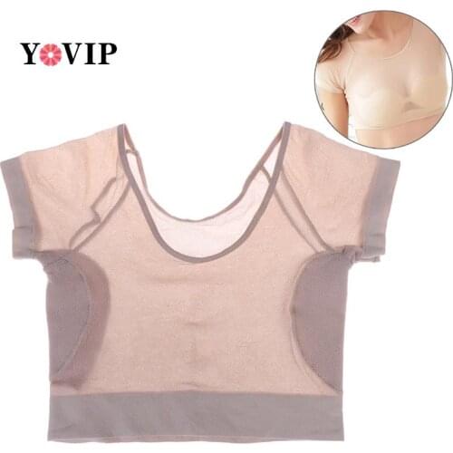 1PCS Women T-shirt Shape Sweat Pads Absorbent Deodorant Pad Reusable Washable Underarm Armpit Sweat Pads
