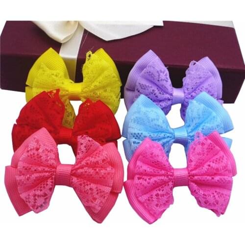 10-30Pcs 5.5*4.3cm Handmade Double-layer Bowknot Girls Flower Headwear DIY Clothing Gift Packaging Handmade Jewelry Accessories