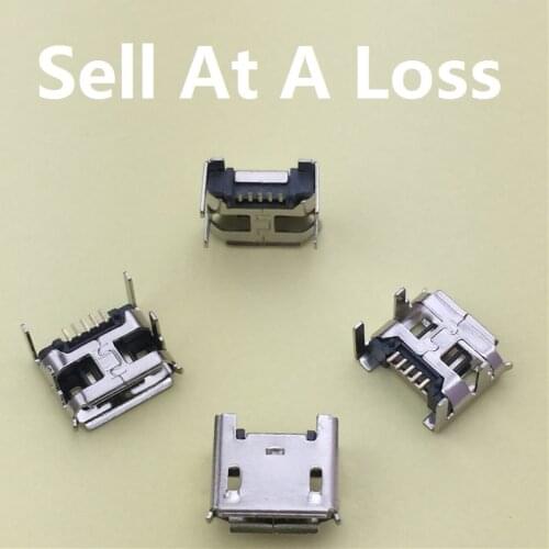 10pcs/lot Micro USB 5pin Female Connector G20 For Mobile Phone Charging Socket 4Foot Curly Mouth Free Shipping
