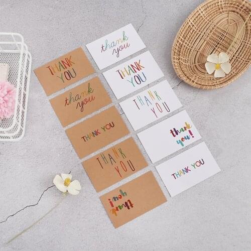 30 PCs Natural Kraft Paper Cards Thank You For Your Order Card For Small Shop Gift Decoration Card For Small Business 2021 New