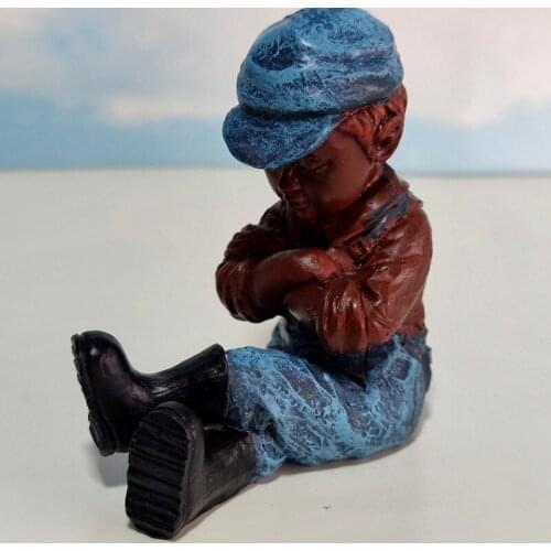 8cm The Child Is Lazy Nap Doze Rest Resin Doll Flower Pot Decoration Props Table Sand Set Psychological Box Court Therapy