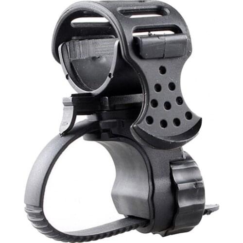 ABS 360 Degree Rotatable Bike Lamp Clip Holder Stable Bicycle Light Mount Good Toughness for Mountain Bike Bicycle Light Mount