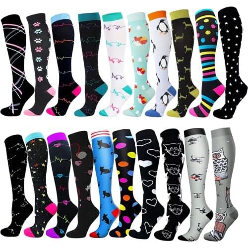Compression Stockings Men Women Outdoor Running Cycling Nursing Socks For Edema, Diabetes, Varicose Veins, Unisex Sports Socks
