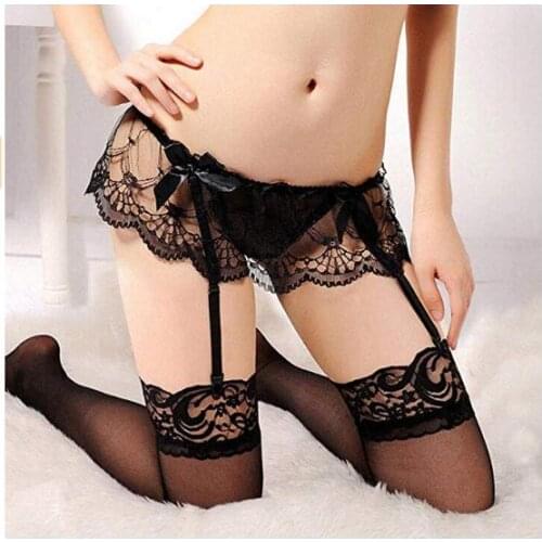 Brand New Womens Sexy Sheer Lace Top Thigh-High Stockings Garter Belt Suspender Pantyhose Sexy Stockings