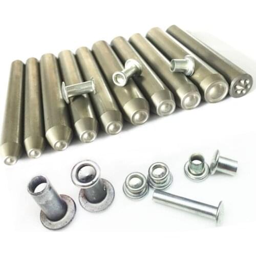 M2 M2.5 M3 M3.5 M4 M4.5 M5 M6 M8 Nut Rivet punch Pin Tool for Aluminum Flat Round Head Half Hollow Rivet Nut