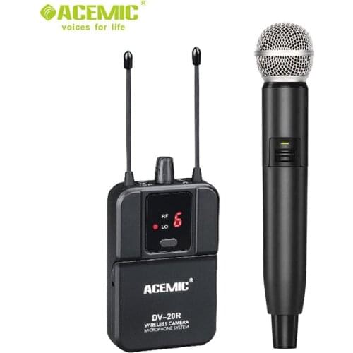 Hot sell ACEMIC DV-20H Wireless DV/Camera system wireless handheld microphone