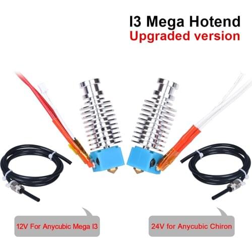 I3 Mega Hotend Upgrade 12V 24V Bowden Extruder V5 J-head Hotend 3D Printer Parts For Anycubic I3 Mega Mega-S Parts vs V6 Hotend