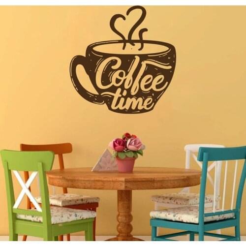 Coffee, drink, cappuccino, hot drink, grains, cafe,Food, Wall Decal Window Sticker Handmade A8-004